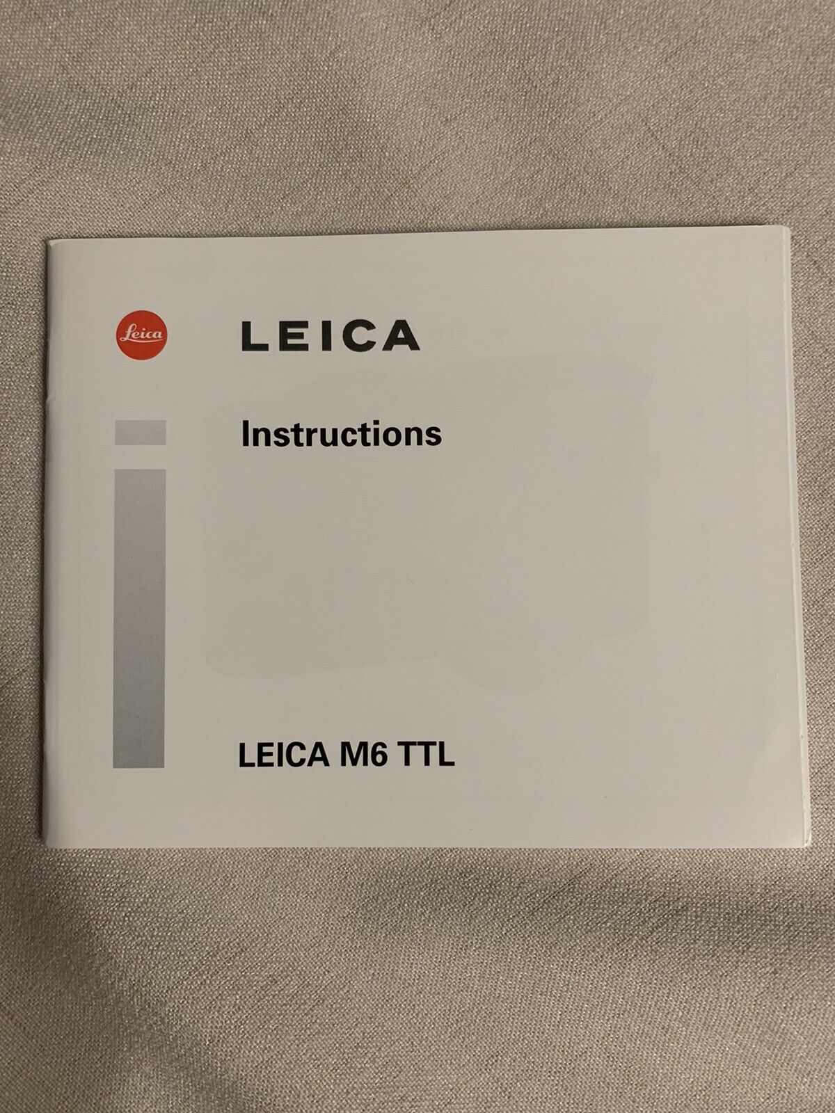 Leica M6 Ttl Instruction Manual In English Very Clean